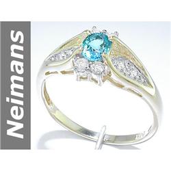 0.59 ct Apatite & Diamond Ring 14kt Gold
