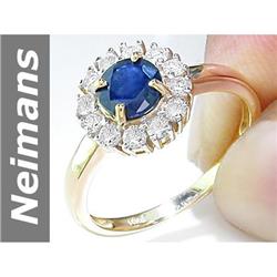 1.36 ct Sapphire & Diamond Ring 14kt Gold