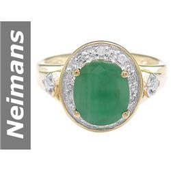 2.66 ct Emerald & Diamond Ring 14kt Gold