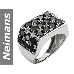 Exotic 5.04 ct  Rare Black Diamond Gents Ring 14kt Gold No Reserve