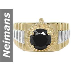 2.5 ct Black Diamond Ring 14kt Gold