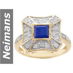 1.13 ct Sapphire & Diamond Ring 14kt Gold
