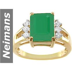 4.82 ct Emerald & Diamond Ring 14kt Gold