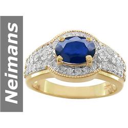 2.02 ct Sapphire & Diamond Ring 14kt Gold