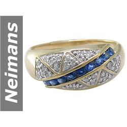 0.66 ct Sapphire & Diamond Ring 14kt Gold