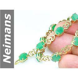8.25 ct Emerald Bracelet 14kt Gold