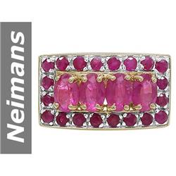 3.61 ct Ruby & Diamond Ring 14kt Gold