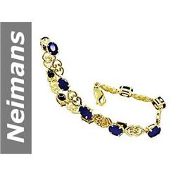 7.2 ct Sapphire Bracelet 14kt Gold