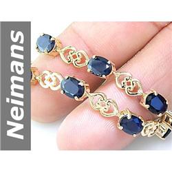10.45 ct Sapphire Bracelet 14kt Gold