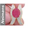Image 1 : 6.48 ct Ruby & Diamond Pendant 14kt Gold