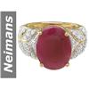 Image 1 : 10.36 ct Ruby & Diamond Ring 14kt Gold