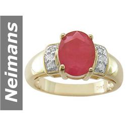 3.23 ct Ruby & Diamond Ring 14kt Gold