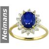 Image 1 : 3.2 ct Blue, White Sapphire Ring 14kt Gold