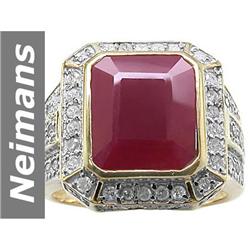 6.58 ct Ruby & Diamond Ring 14kt Gold