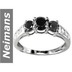 1.95 ct Black & White Diamond Ring 14kt Gold