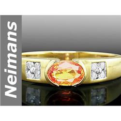 0.7 ct Songea Sapphire & Diamond Ring 14kt Gold