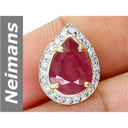 2.46 ct Ruby & Diamond Pendant 14kt Gold