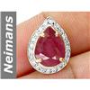 Image 1 : 2.46 ct Ruby & Diamond Pendant 14kt Gold