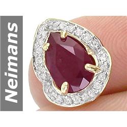 2.47 ct Ruby & Diamond Pendant 14kt Gold