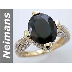 Vintage 6.41 ct Sapphire & Diamond Ring 14kt Gold NR