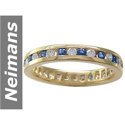 1.64 ct Sapphire & Diamond Ring 14kt Gold