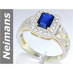 1.24 ct Sapphire & Diamond Ring 14kt Gold