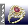 Image 1 : 1.66 ct Ruby & Diamond Ring 14kt Gold