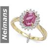 Image 1 : 1.6 ct Ruby & Diamond Ring 14kt Gold