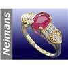 Image 1 : 1.54 ct Ruby & Diamond Ring 14kt Gold
