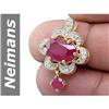 Image 1 : 6.51 ct Ruby & Diamond Pendant 14kt Gold