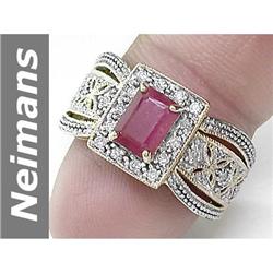 1.59 ct Ruby & Diamond Ring 14kt Gold