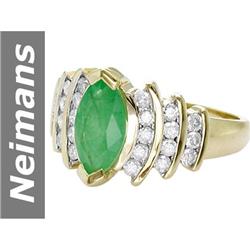 2.25 ct Emerald & Diamond Ring 14kt Gold