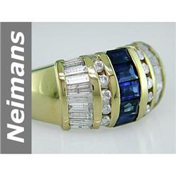 Awesome 3.58 ct Sapphire & Diamond Ring 14kt Gold $1 NR