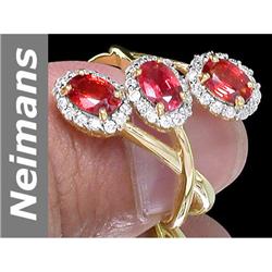 2.22 ct Songea Sapphire & Diamond Ring 14kt Gold