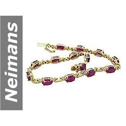 8.4 ct Ruby Bracelet 14kt Gold