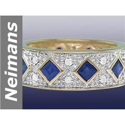 2.78 ct Sapphire & Diamond Ring 14kt Gold