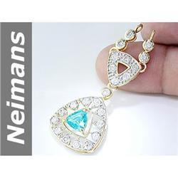 2.85 ct Apatite & Diamond Necklace 14kt Gold