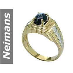 2 ct Star Sapphire Gents Ring 14kt Gold