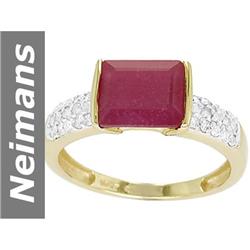 2.68 ct Ruby & Diamond Ring 14kt Gold