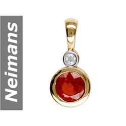 .75 ct Songea Sapphire & Diamond Pendant 14kt Gold