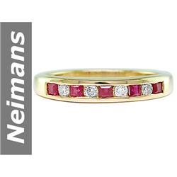 0.52 ct Ruby & Diamond Ring 14kt Gold