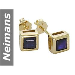 0.8 ct Sapphire Earrings 14kt Gold