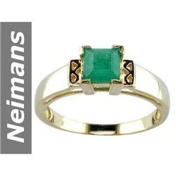 0.65 ct Emerald Ring 14kt Gold