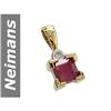 Image 1 : 0.41 ct Ruby & Diamond Pendant 14kt Gold