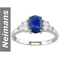 1.92 ct Blue, White Sapphire Ring 14kt Gold
