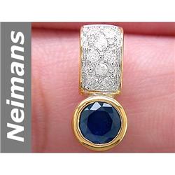 0.7 ct Sapphire & Diamond Pendant 14kt Gold