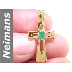 0.42 ct Emerald Pendant 14kt Gold