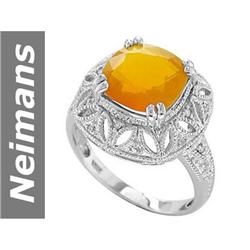2.6 ct Fire Opal & Diamond Ring 14kt Gold