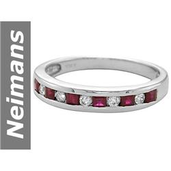 0.63 ct Ruby & Diamond Ring 14kt Gold