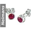 Image 1 : 0.59 ct Ruby & Diamond Earrings 14kt Gold